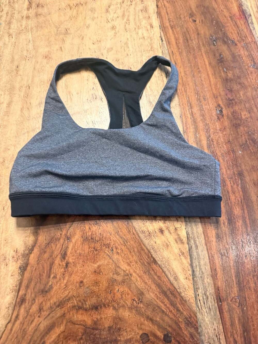 Lululemon Invigorate Mesh Back Bra Grey Black Workout Sports Bra